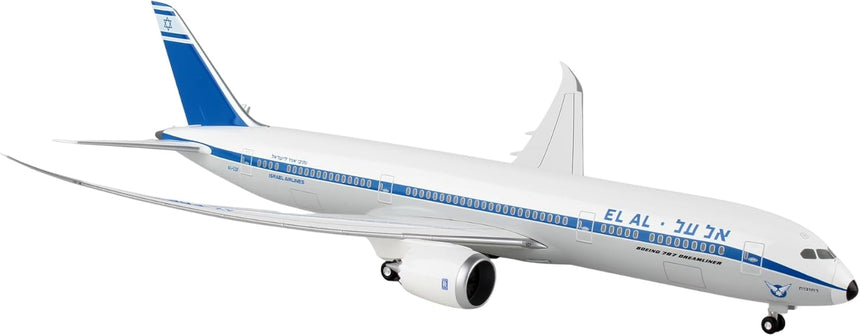 Hogan EL AL Airlines Boeing 787-9 Retro Livery (with WiFi Radome) 1/200 Aircraft Scale Model