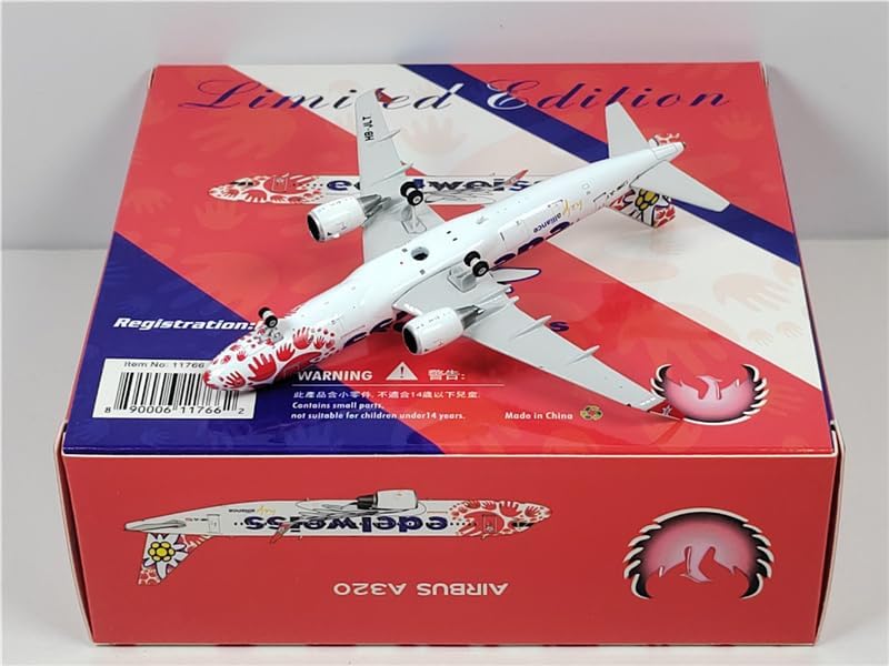 Phoenix Edelweiss Air Airbus A320 HB-JLT 1/400 Aircraft Scale Model