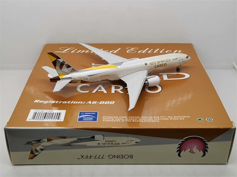 Phoenix Etihad Cargo Boeing 777-FFX A6-DDD 1/400 Aircraft Scale Model