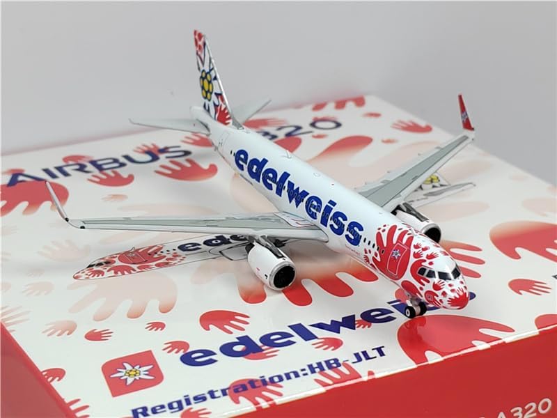 Phoenix Edelweiss Air Airbus A320 HB-JLT 1/400 Aircraft Scale Model