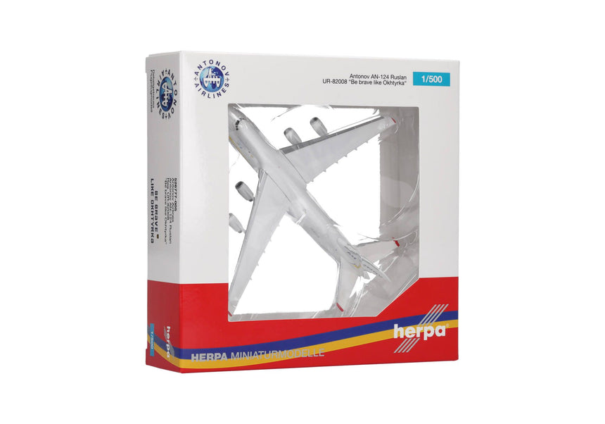 Herpa Antonov Airlines Antonov AN-124 "Be brave like Okhtyrka" 1/500 Aircraft Scale Model
