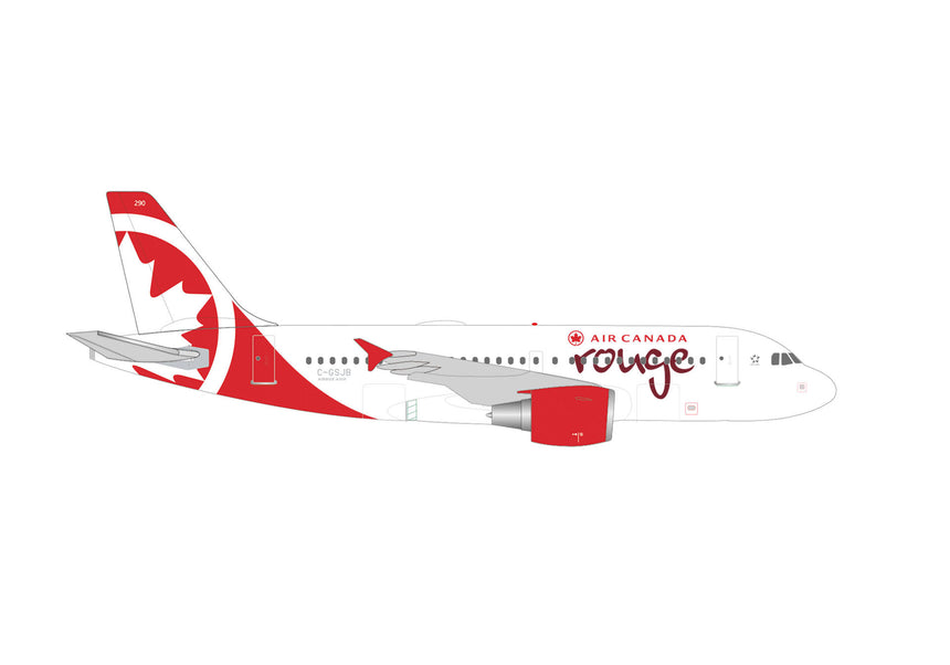 Herpa Air Canada Rouge Airbus A319 1/500 Aircraft Scale Model