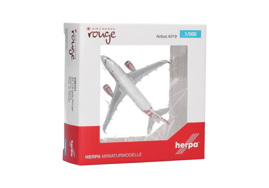 Herpa Air Canada Rouge Airbus A319 1/500 Aircraft Scale Model