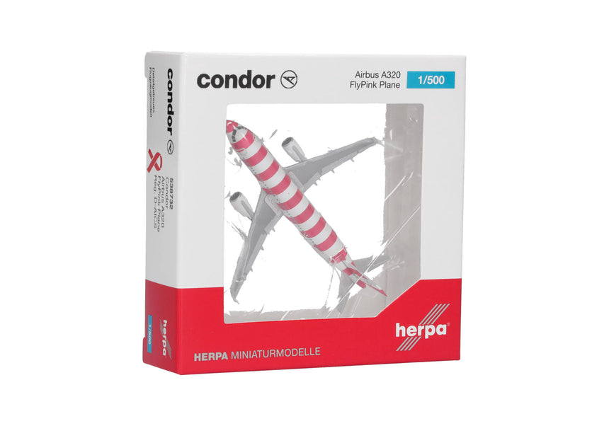 Herpa Condor Airbus A320 "FlyPink Plane" 1/500 Aircraft Scale Model