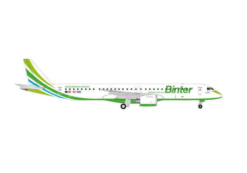 Herpa Binter Canarias Embraer E195-E2 – EC-OHE "La Palma" 1/500 Aircraft Scale Model
