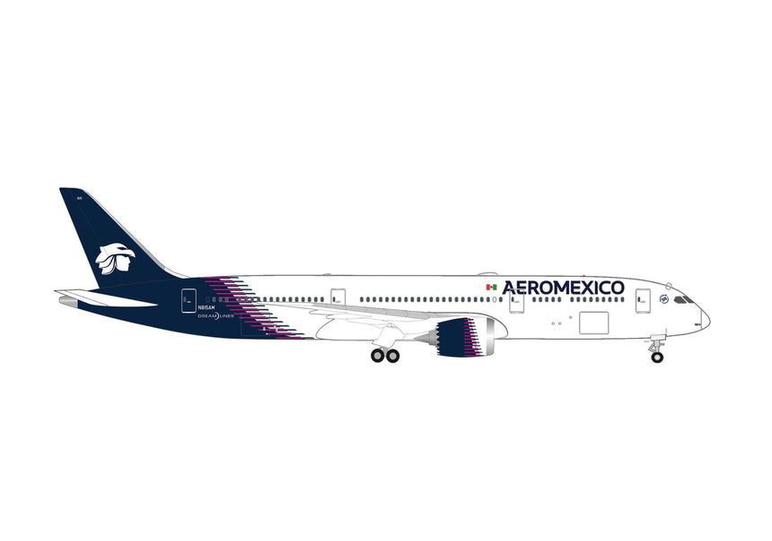 Herpa Aeromexico Boeing 787-9 Dreamliner - new livery – N815AM 1/500 Aircraft Scale Model