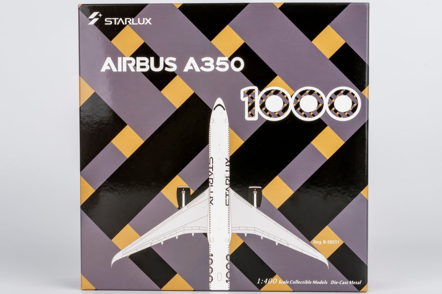 NG Models Starlux Airlines (Carbon Fiber colors; first A350-1000 for Starlux Airlines) Airbus A350-1000 B-58551 1/400 Aircraft Scale Model