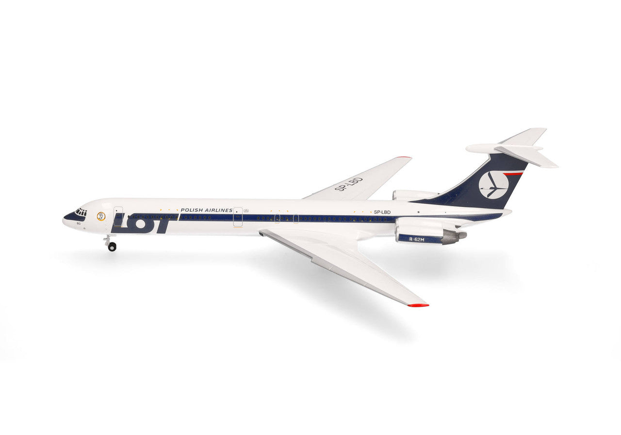 Herpa LOT Polish Airlines Ilyushin IL-62M – SP-LBD “Wladyslaw Sikorski” 1/200