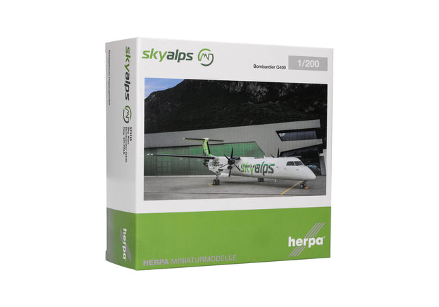 Herpa Sky Alps Bombardier Q400 - 9H-PAUL 1/200 Scale