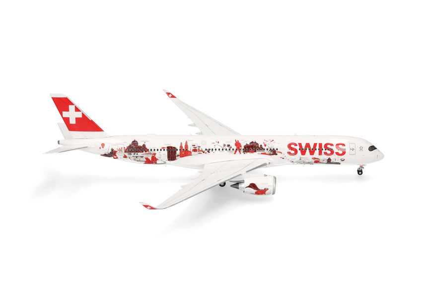 Herpa Swiss International Air Lines Airbus A350-900 "Wanderlust" - HB-IFA 1/200 Aircraft Scale Model