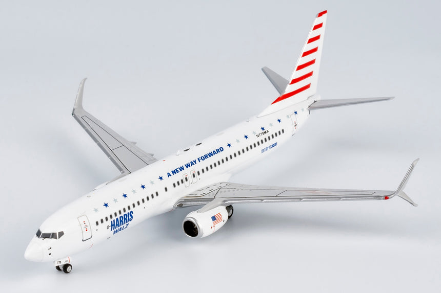 NG Models KaiserAir "Harris/Walz Campaign Plane; with scimitar winglets" Boeing 737-800/w N778MA 1/400 Scale