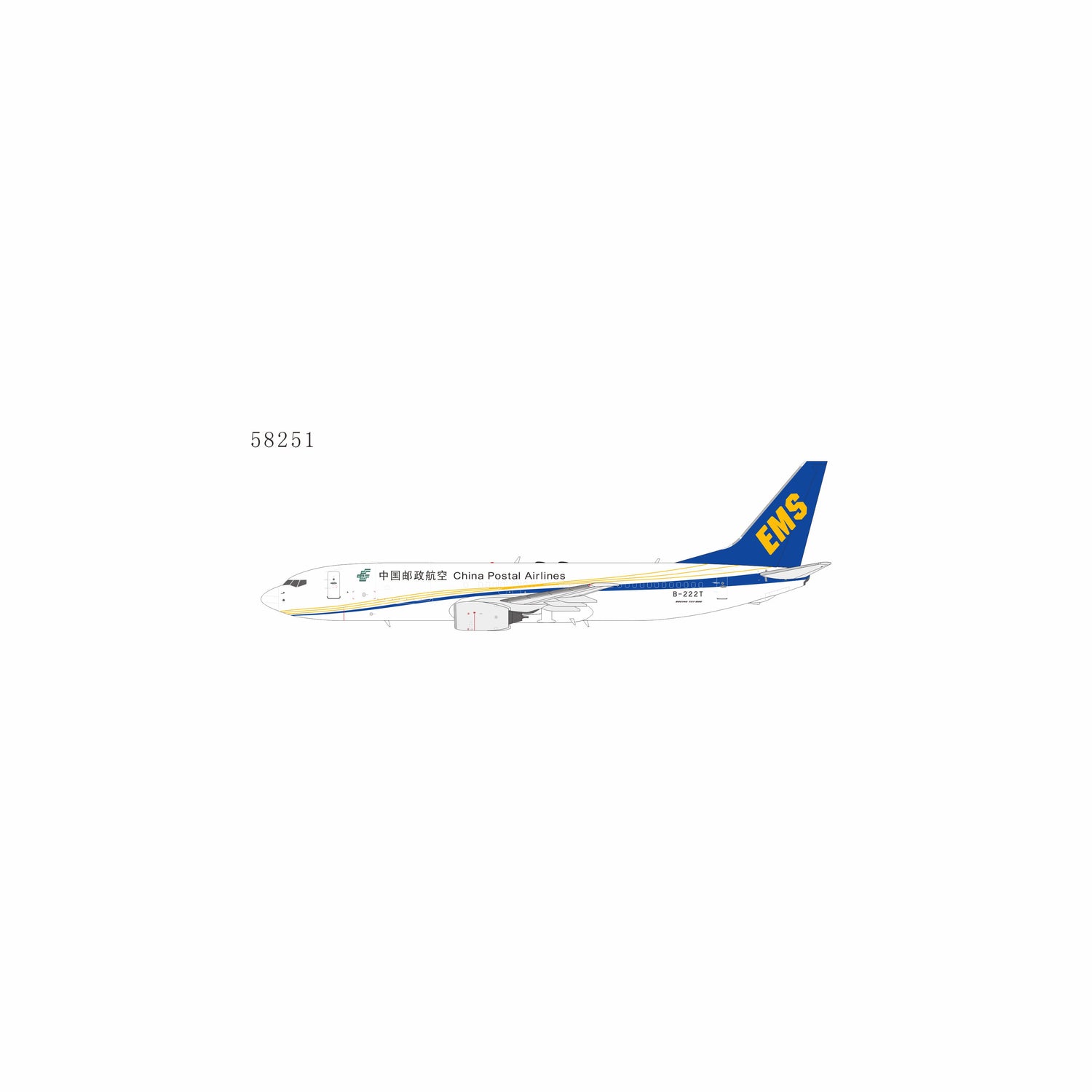 NG Models China Postal Airlines Boeing 737-800BCF B-222T 1/400 Aircraft Scale Model