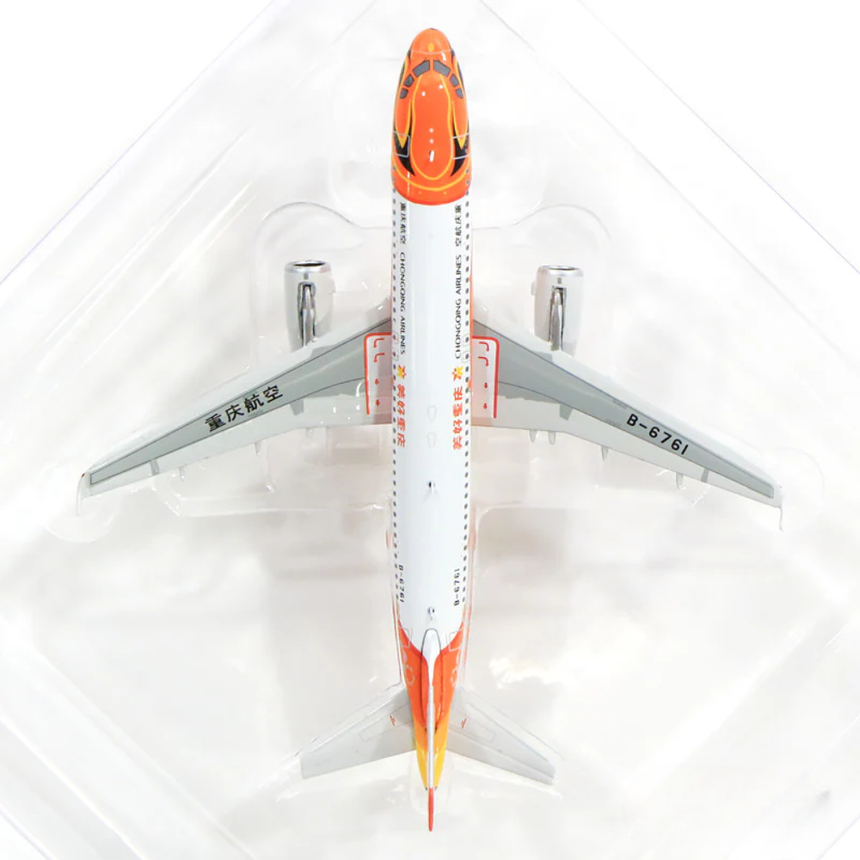 Phoenix Chongqing Airlines Airbus A320 B-6761 MeiHao Chongqing 1/400 Aircraft Scale Model
