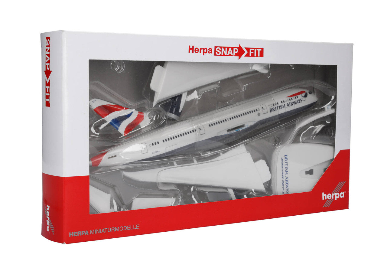 Herpa British Airways Boeing 787-9 Dreamliner - G-ZBKA Model 1/200 Aircraft Scale Model