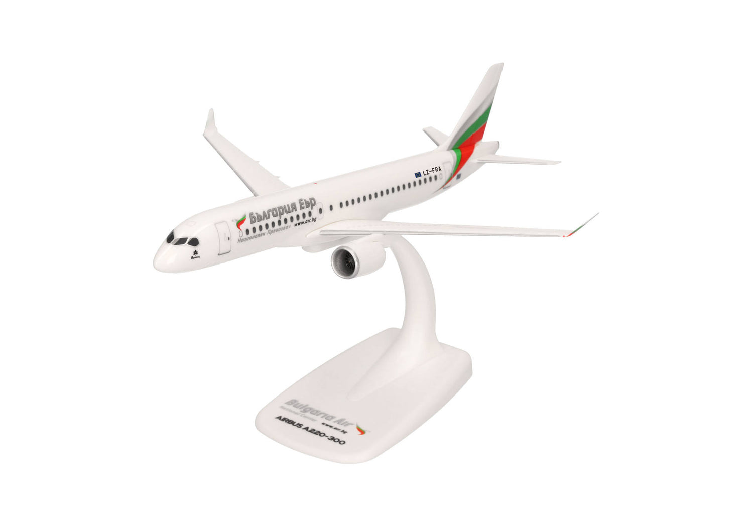 Herpa Snapfit Bulgaria Air Airbus A220-300 1/200 Aircraft Scale Model