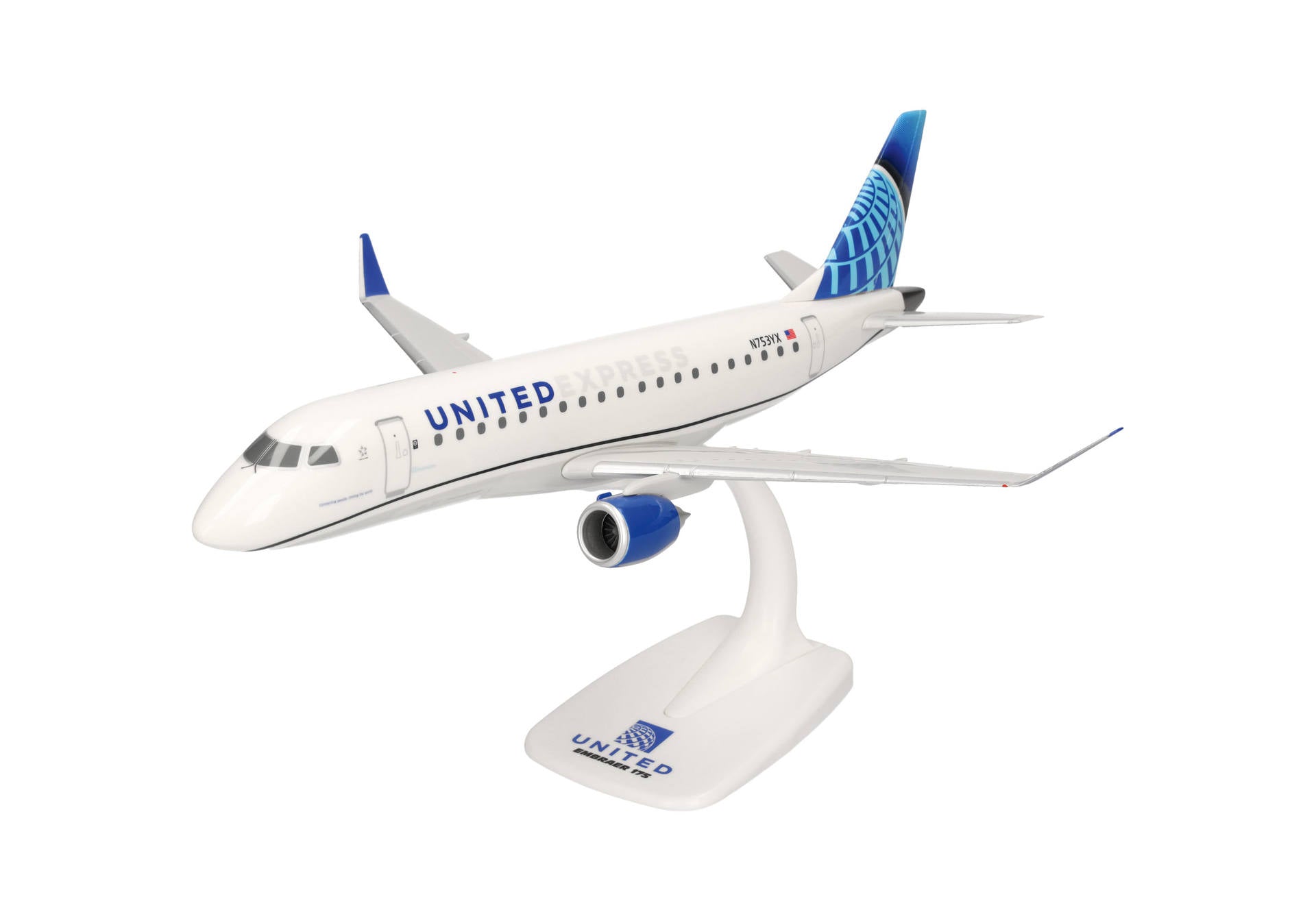 Herpa Snapfit United Express Embraer E175 – N753YX 1/100 Aircraft