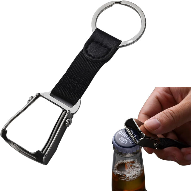 Airplane Seatbelt Bottle Opener Keychain
