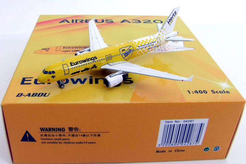 Phoenix Eurowings Airbus A320 D-ABDU 'Hertz' 1/400 Aircraft Scale Model
