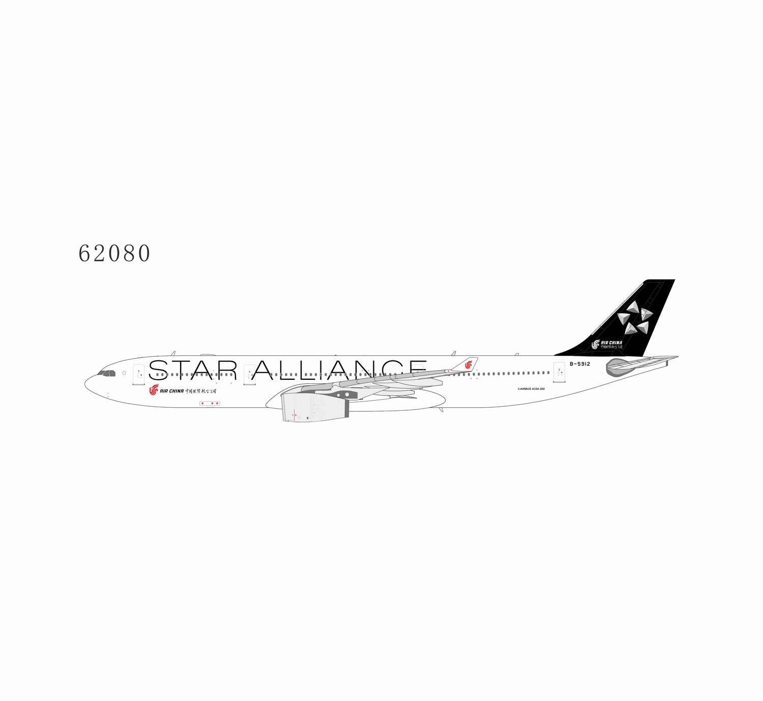 NG Models Air China Star Alliance Airbus A330-300 B-5912 1/400 Aircraft Scale Model