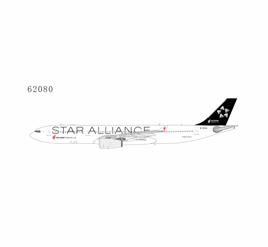 NG Models Air China Star Alliance Airbus A330-300 B-5912 1/400 Aircraft Scale Model