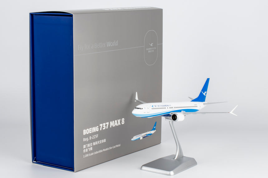 NG Models Xiamen Airlines Boeing 737 MAX 8 B-225F Lite Edition 1/200 Aircraft Scale Model