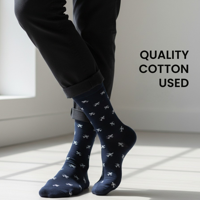 Plane Mad Socks - Funny Aeroplane Gift - 1 Pair, Size 8-11 UK and 42-46 EU