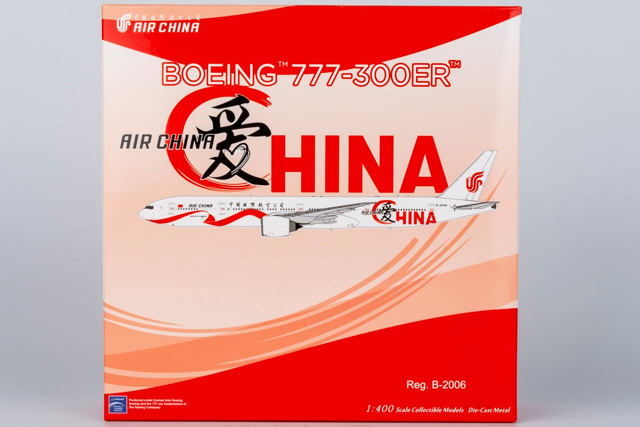 NG Models Air China "Love China" Boeing 777-300ER B-2006 1/400 Aircraft Scale Model