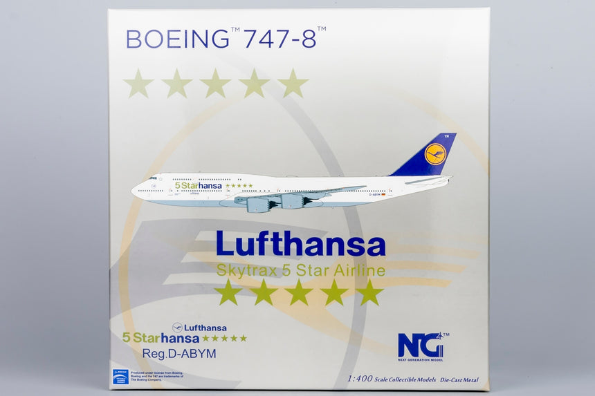 NG Model Lufthansa Boeing 747-8 D-ABYM(5 Starhansa titles) 1/400 Scale