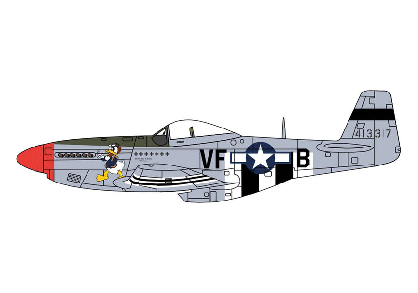 Herpa P-51 Mustang - Capt.D.R.Emerson, 336th FS, 4th FG, 8th AF, Debden UK 1944 - 413317 / VF-B 1/72 Scale