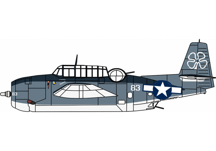 Herpa Grumman Avenger "Blopsy" - Composite Squadron 76, USS Petrof Bay 1945 1/72 Aircraft Scale Model