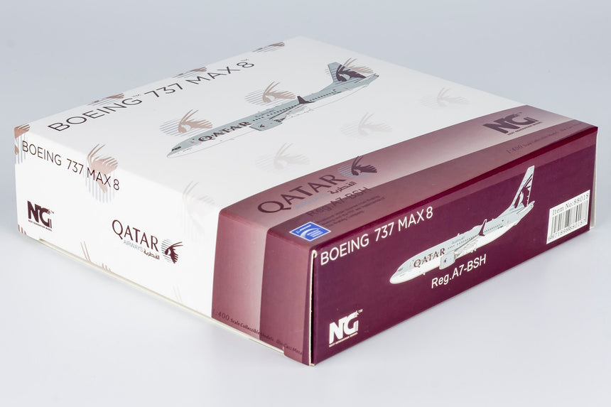 NG Model Qatar Airways Boeing 737 MAX 8 A7-BSH 1/400 Scale