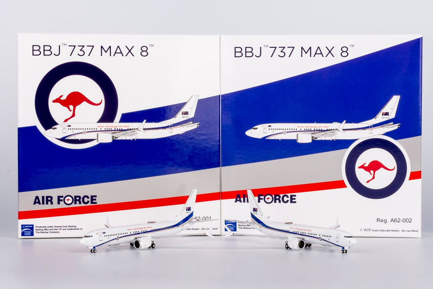 NG Models Royal Australian Air Force (RAAF) BBJ 737 MAX A62-002 1/400 Aircraft Scale Model