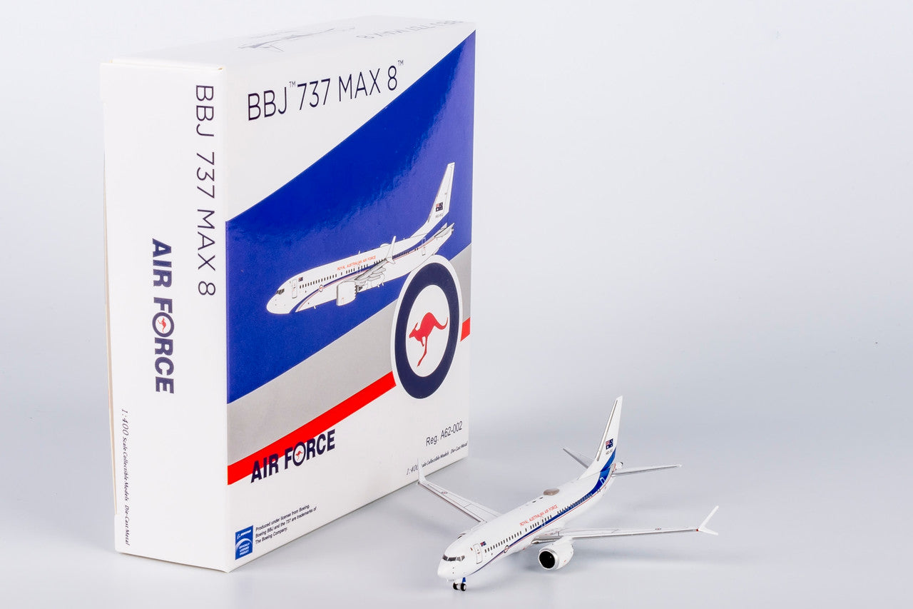 NG Models Royal Australian Air Force (RAAF) BBJ 737 MAX A62-002 1/400 Aircraft Scale Model
