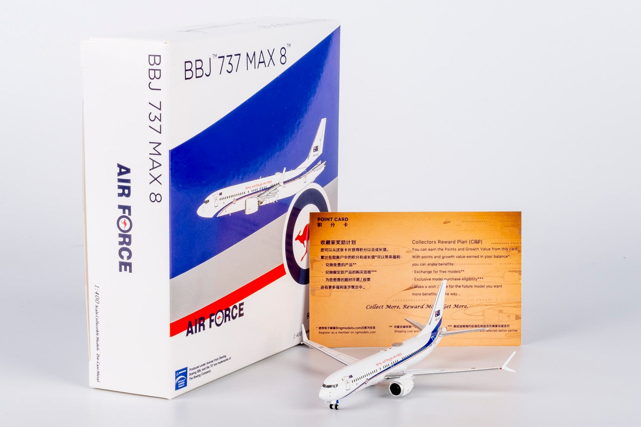 NG Models Royal Australian Air Force (RAAF) BBJ 737 MAX A62-002 1/400 Aircraft Scale Model