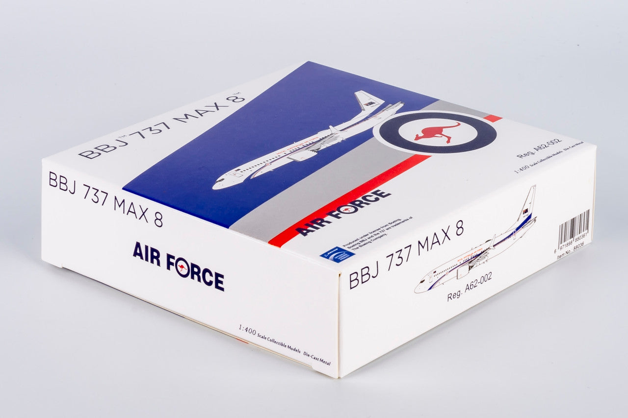 NG Models Royal Australian Air Force (RAAF) BBJ 737 MAX A62-002 1/400 Aircraft Scale Model