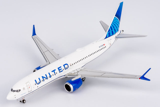 NG Models United Airlines Blue Evolution colors Boeing B737 MAX 8 N17339 1/400 Scale