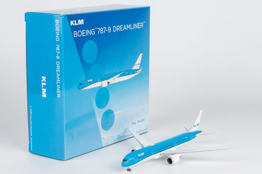 NG Models KLM Royal Dutch Airlines (tail without crown) Boeing 787-9 Dreamliner PH-BHI 1/400 Aircraft Scale Model