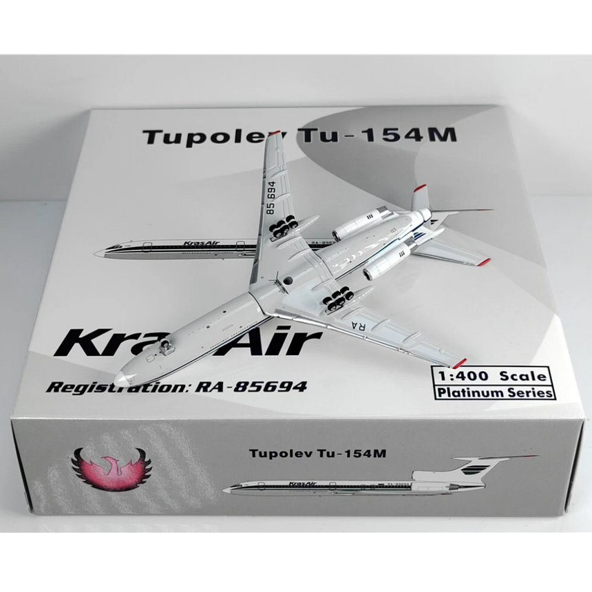Phoenix KrasAir Tupolev TU-154M RA-85694 1/400 Aircraft Scale Model
