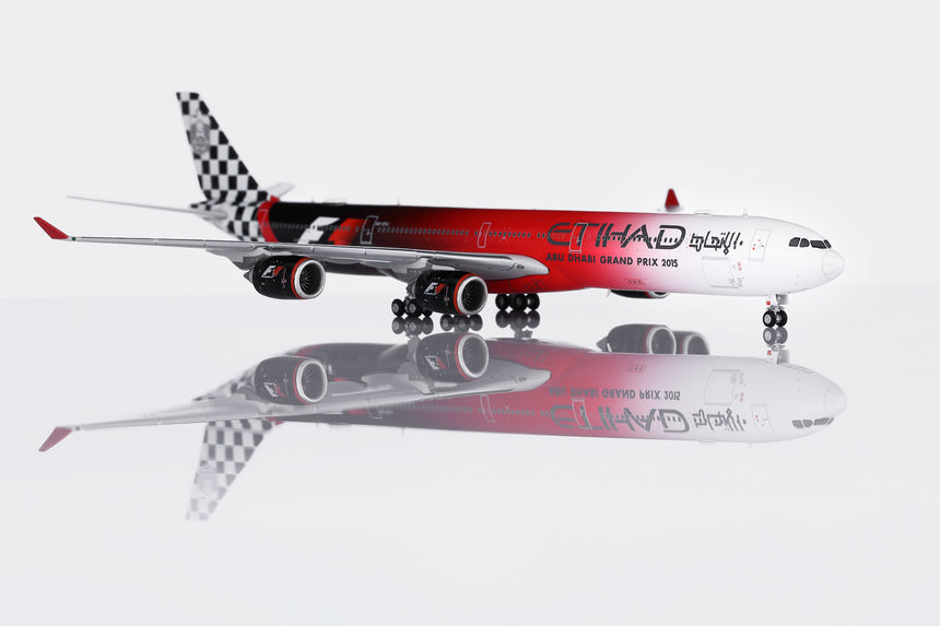 HX Models Etihad Airways Airbus A340-642 A6-EHJ "Abu Dhabi GP 2015" Standard Version 1/400 Scale