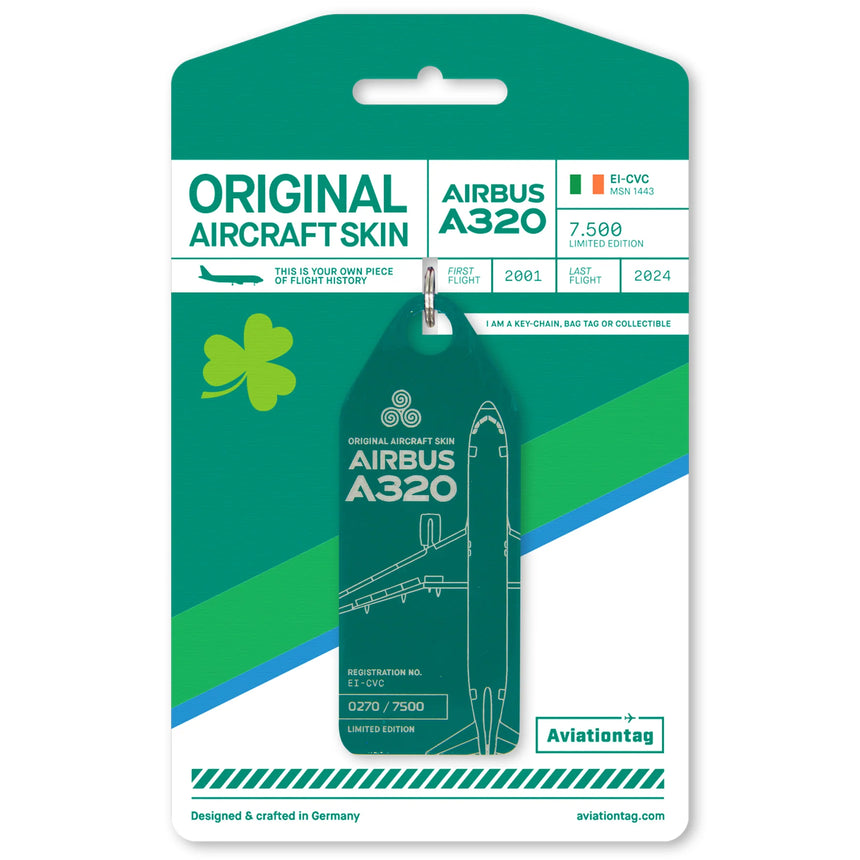 AviationTag Aer Lingus Airbus A320 - EI-CVC Green