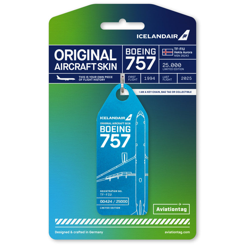 AviationTag Icelandair Boeing 757 - TF-FIU Teal