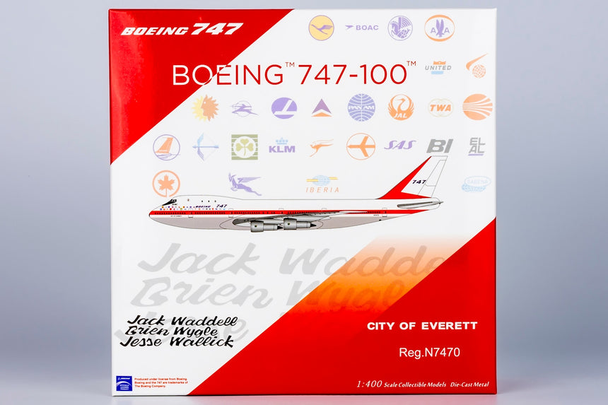 NG Models Boeing Company named "CITY OF EVERETT" Boeing B747-100 N7470 Lite Edition 1/400 Aircraft Scale Model