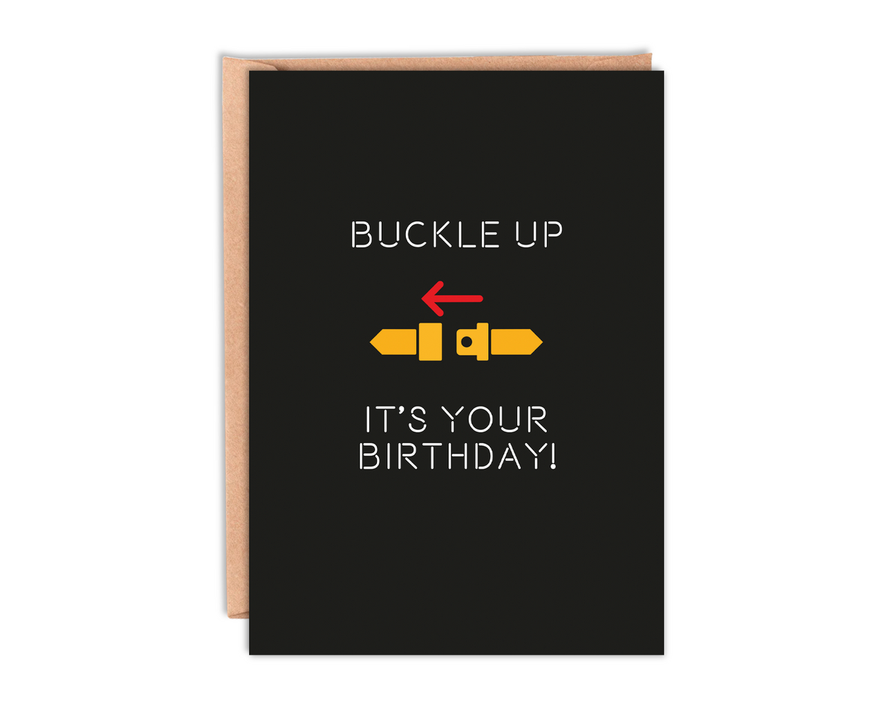 Airplane Buckle Up Birthday Card With Envelope