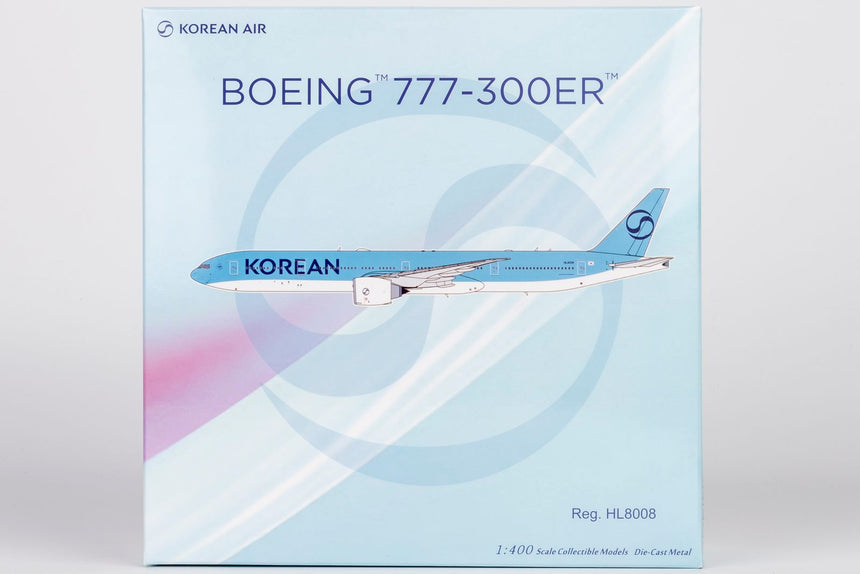 NG Models Korean Air (Korean Air's first 777-300ER in 2025's livery) Boeing 777-300ER HL8008 1/400 Aircraft Scale Model