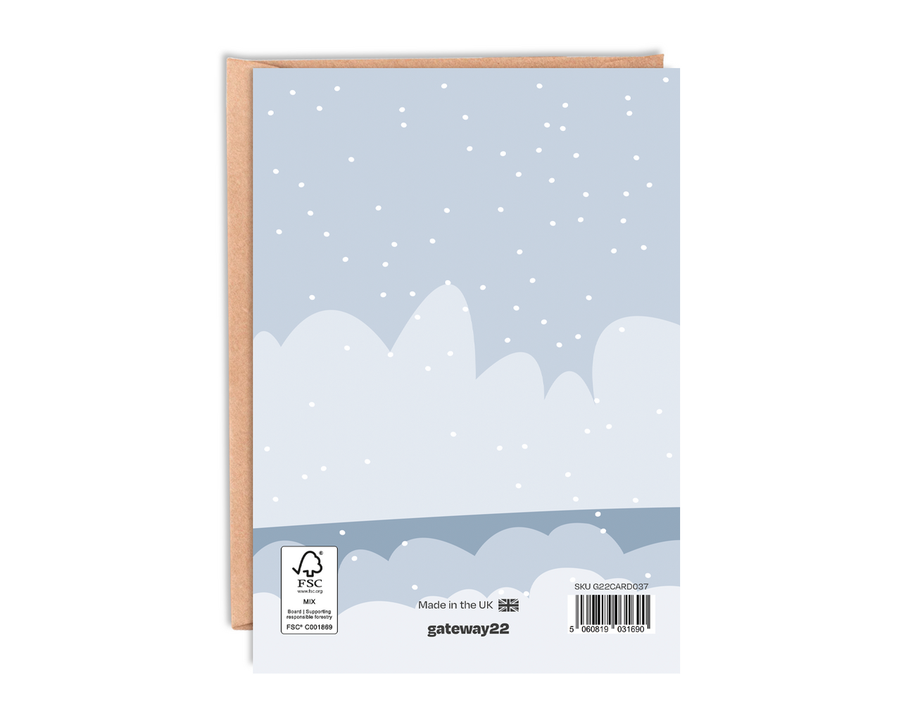 Campervan Christmas Card With Envelope