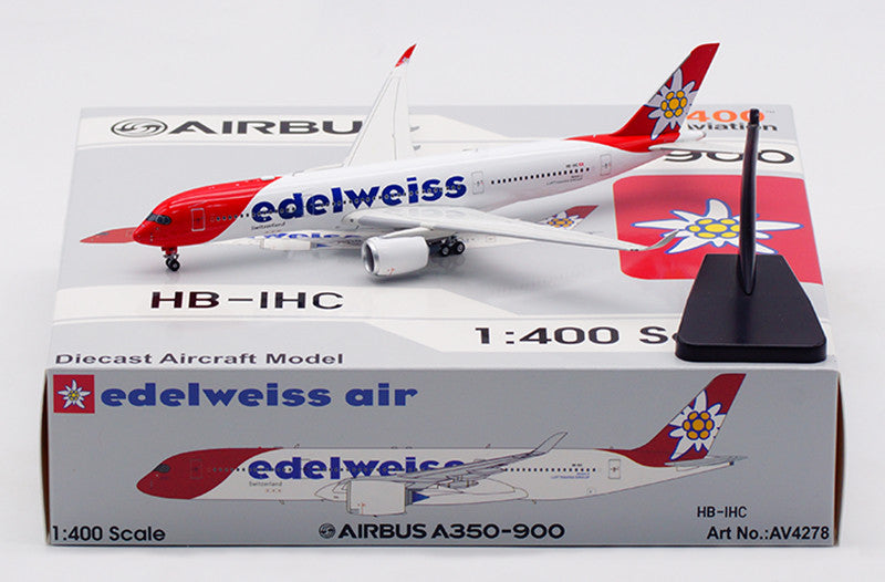 Aviation400 Edelweiss Air Airbus A350-941 HB-IHC (with detachable gear) 1/400 Scale