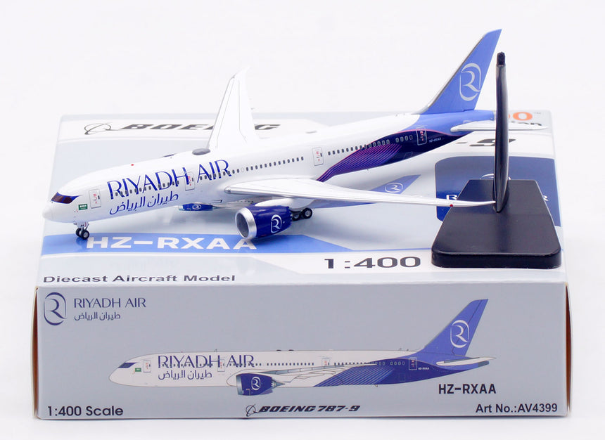 Aviation400 Riyadh Air Boeing 787-9 Dreamliner HZ-RXAA (with Antenna and detachable gear) 1/400 Aircraft Scale Model