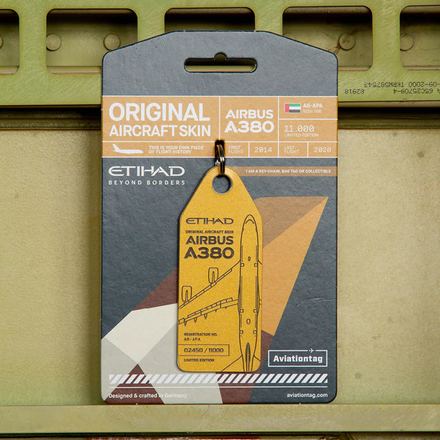 AviationTag Etihad Airbus A380 - A6-APA Glare Gold