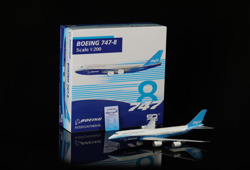 SQ Wings Boeing “House Dreamliner” / "Flaps Down" Boeing B747-8 1/200 Aircraft Scale Model