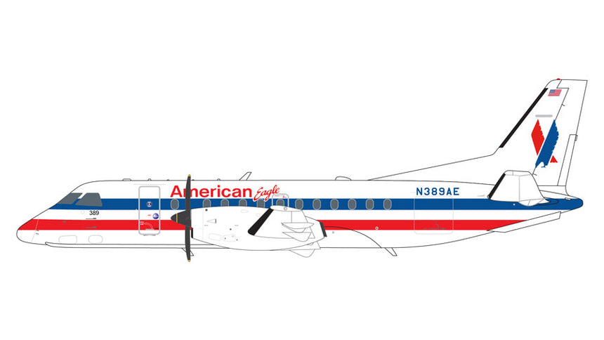 GeminiJets American Eagle Saab 340B N389AE 1/200 Aircraft Scale Model